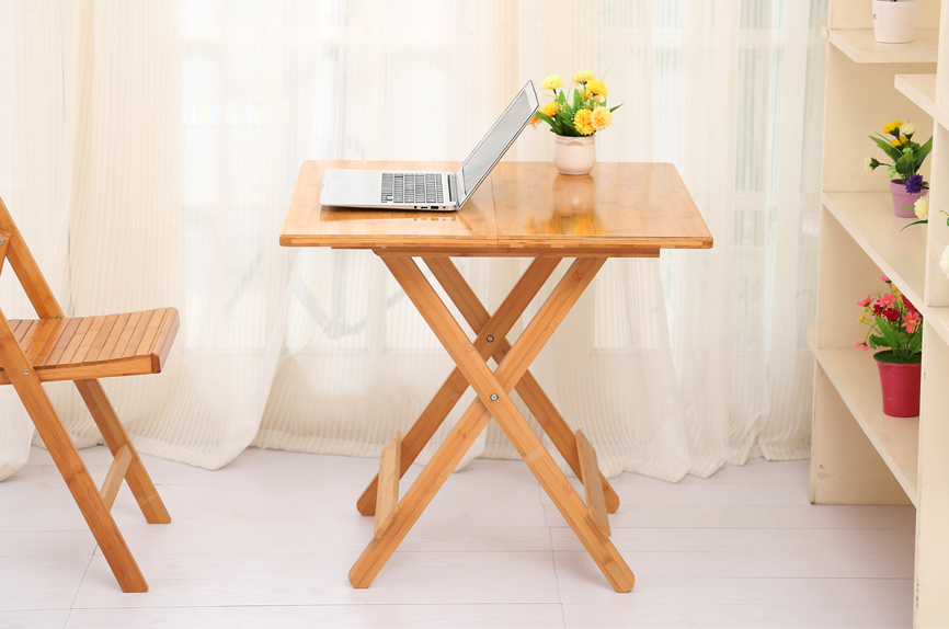 Folded Table Solid Wood Bamboo Table