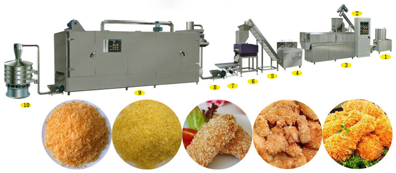 Automatic Panko Bread Crumbs Making Machine Bread Crumbs Grinder