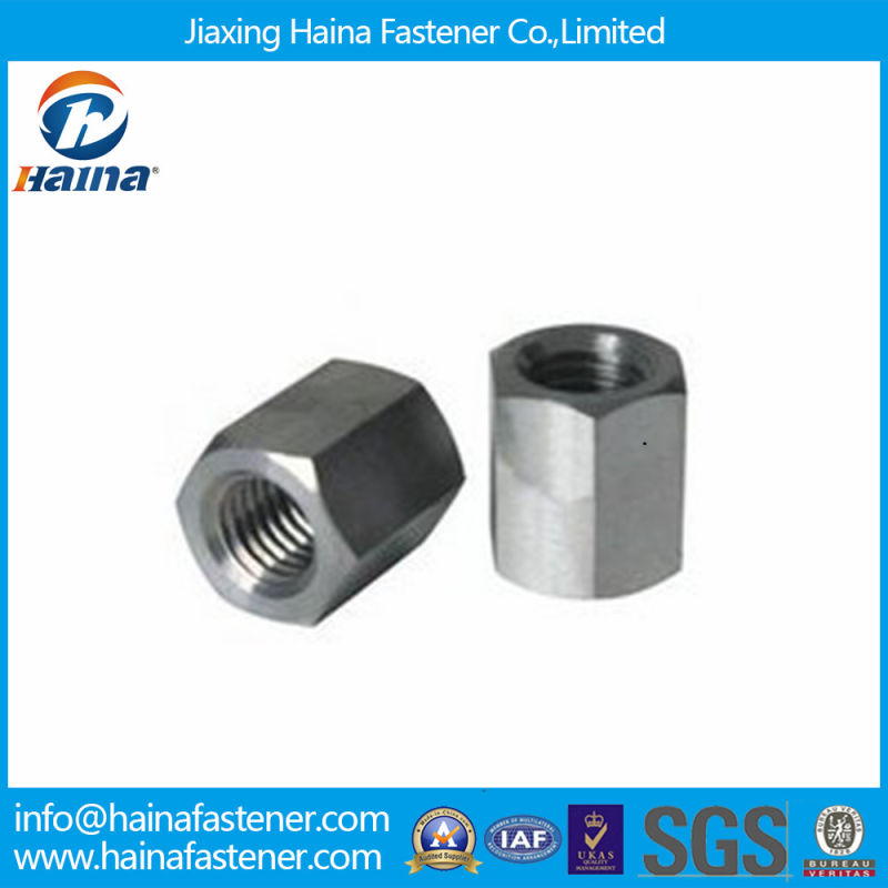 DIN6334 Stainless Steel 304 Zinc Plated Hex Coupling Nut