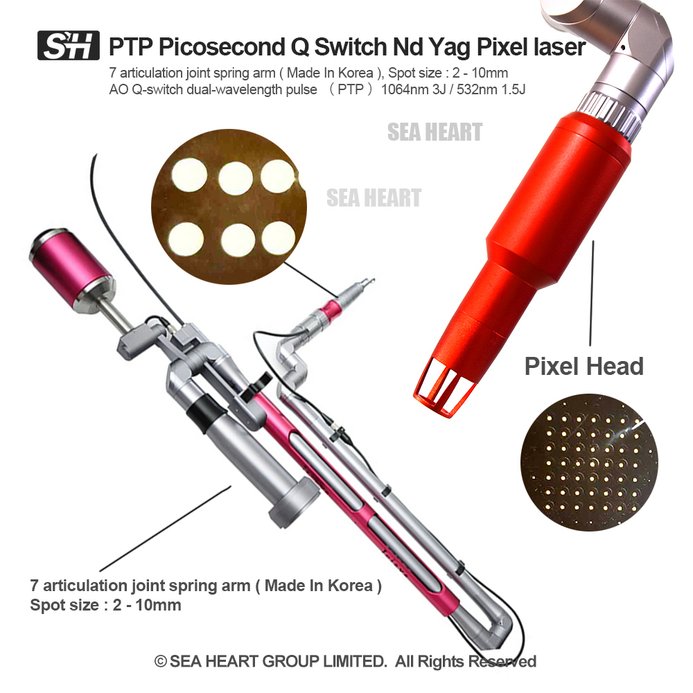 Dual-Pulsed Picosecond Q Switch ND YAG Laser with Lens Array