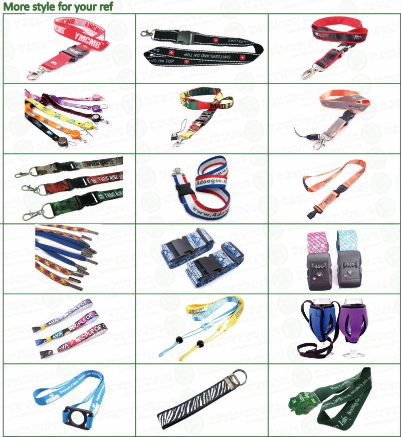 Factory Direct China Polyester Silk Printing Carabiner Short Lanyard Strap