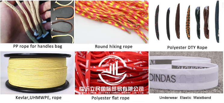 Braided Multi Color Round PP Rope for Handle Paper Box 4mm 5mm 66mm Polyethylene Roper