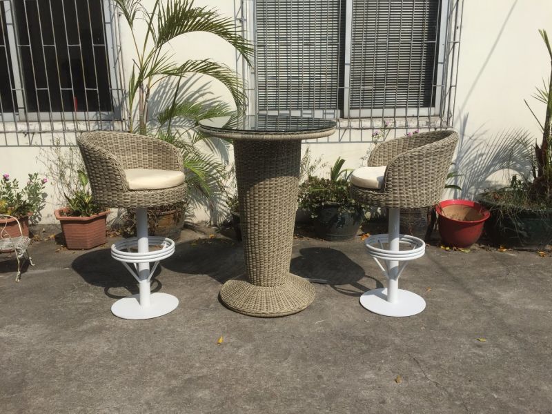 Fany Bar Chair Outdoor Rattan Bar Table with Bar Chair