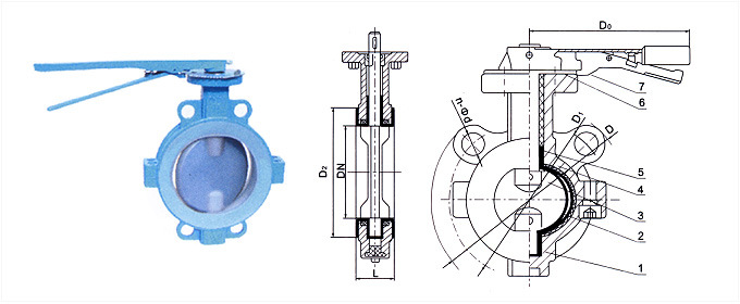 PTFE Lined High Performance Wafer Butterfly Valve (D71F)