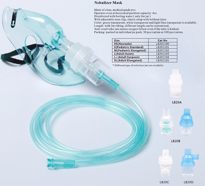 Micro Mist Adult Nebulizer Mask with 7' Tubing