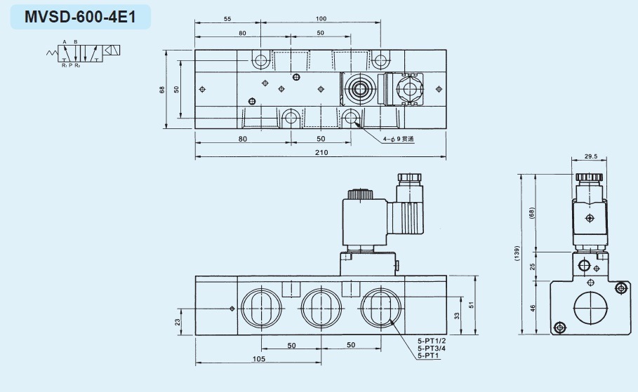 Mvsd Mindman Model Air Solenoid Valve DC 24V AC220V