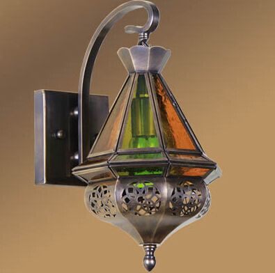 Wall Lamp Moroccan Brass Lantern (L1107-1S)