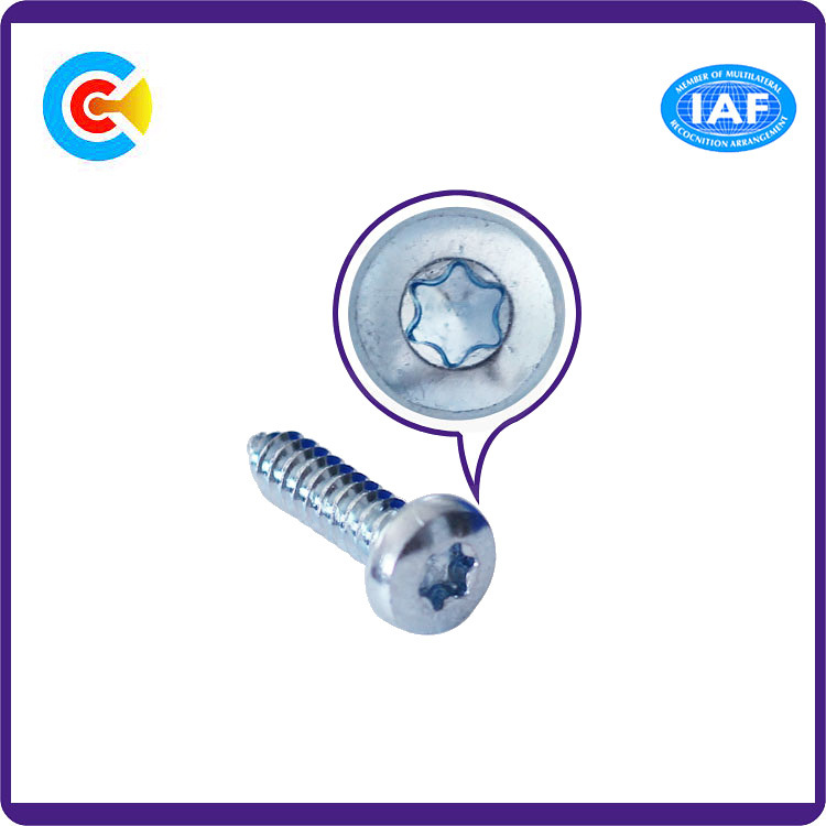 Stainless Steel/4.8/8.8/10.9 Galvanized/Zinc Flower Pan Head Self-Tapping Screw for Furniture/Kitchen/Cabinet