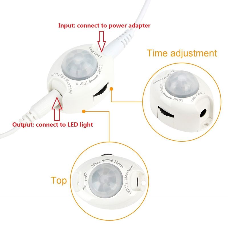 Sensor Automatic Night Light for Bedroom, Closet Staircase, Motion Activated Bed Light Flexible LED Strip
