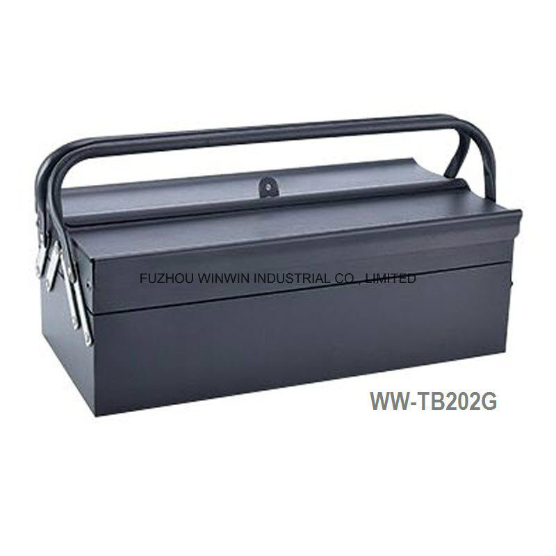 Metal Tool Box with 2 Storage Tray