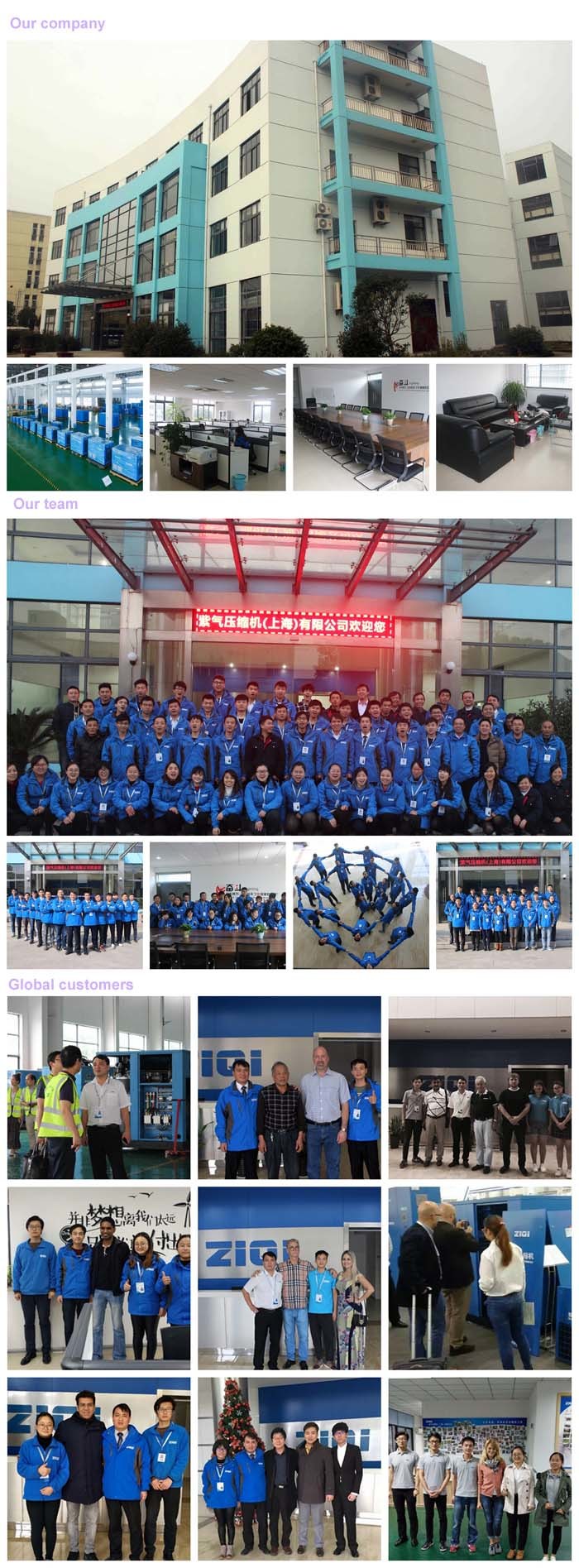 Industrial Screw Air Compressor and Air Compressor Parts