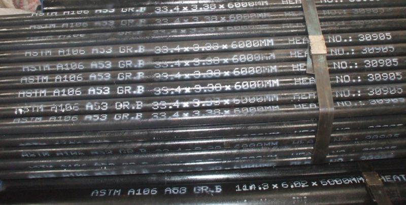 API 5L Black Seamless Pipe, API 5L/ASTM A106 Steel Pipe 9.52mm 10.31mm 6.35mm