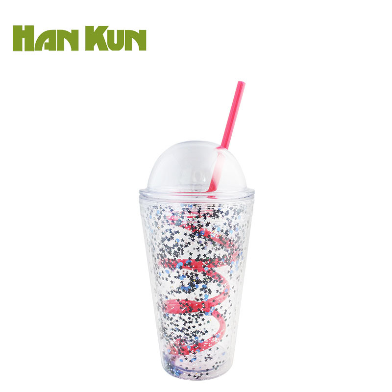 24oz Mighty Plastic Drinking Water Cup Mug with Straw