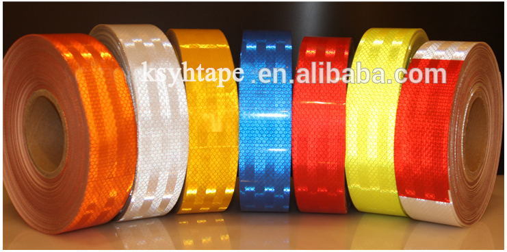 PVC / Pet Truck Vehicle Safety Light Honeycomb Retro Conspicuity Reflective Tape