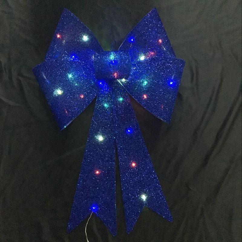 Gold Glitter LED Bow with PVC Backing