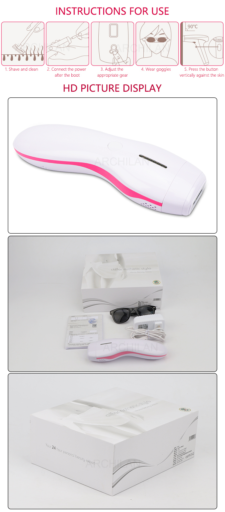 IPL Laser Home Beauty Device Epilator Home Use Hair Removal