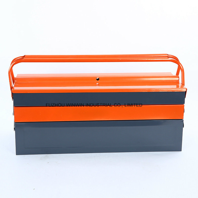 Portable Metal Tool Box with 3 Storage Layers and Double Colors (WW-TB302E)