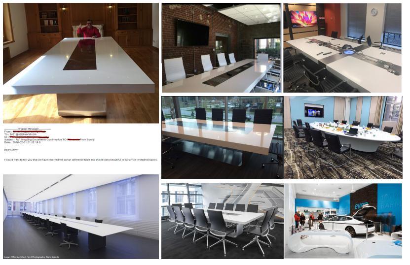 Corian Conference Table Furniture Luxury Meeting Room Table and Chairs
