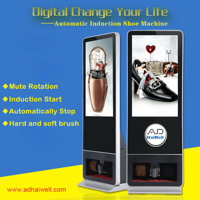 Best Solution for Business TFT LCD Screen Digital Signage with Smart Shoe Polish and Cleaning Machine