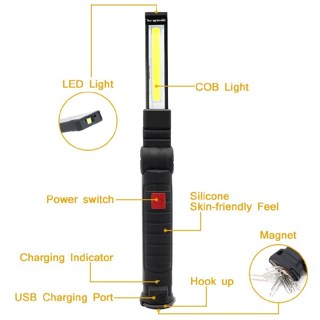 USB Rechargeable COB Tool Light Multi-Function LED Work Light