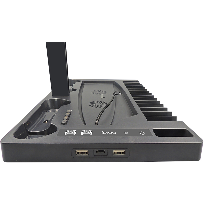 Soporte vertical para Playstation PS5 con ventilador de refrigeración Playstation PS5 vertical stand with cooling fan