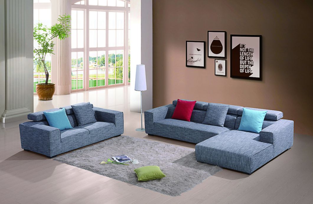 Contemporary Furniture Home Loveseats Wooden Fabric Sofa Bed