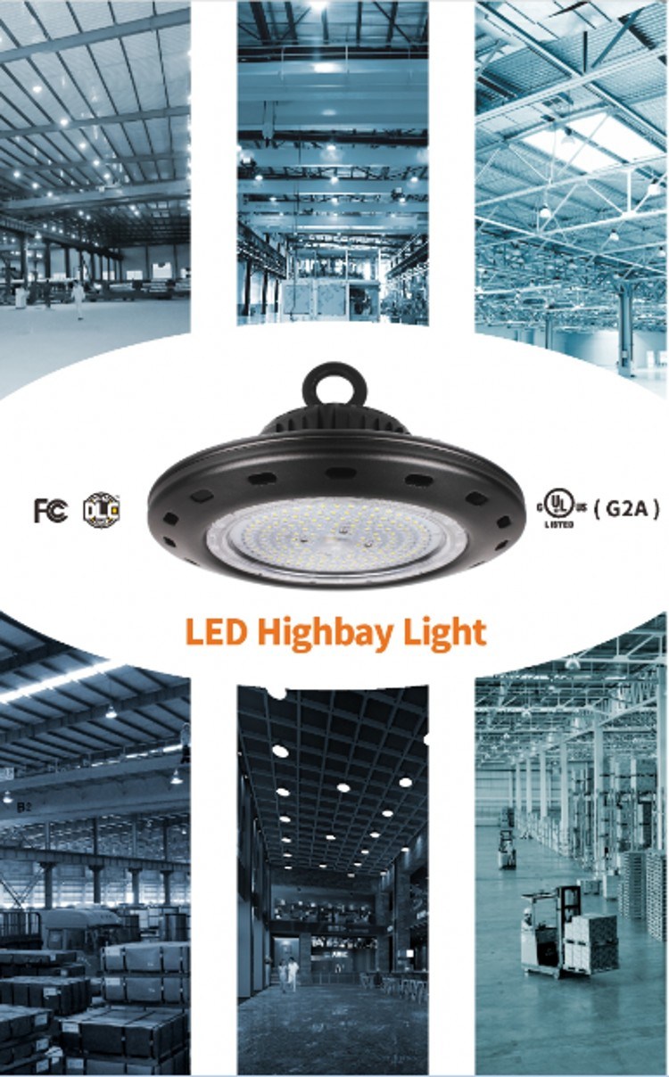 100W 120W 150W 200 UL Dlc UFO Industrial LED High Bay Light for Workshop