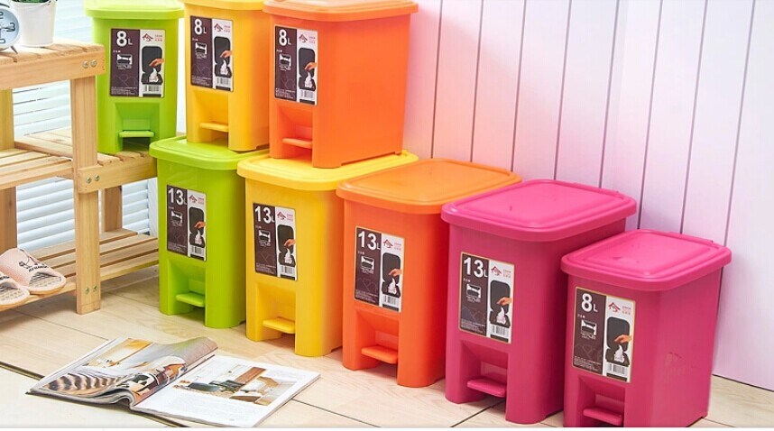 Suzhou Manufacturer of 13L Plastic Waste Bins with Pedal