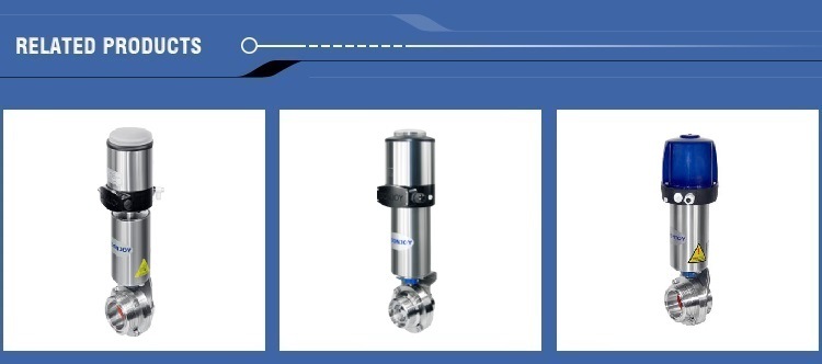 Pneumatic Actuator Control Butterfly Valve Sanitary for Dairy