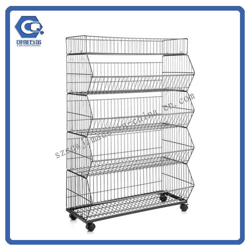 Mountable Store Wire Mesh Basket Shelf Store Basket Shelving