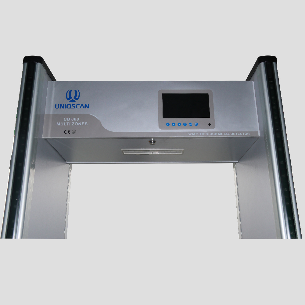 Walk-Through Metal Detector Temperature Diagnose Type, Door Frame Metal Detector with 33 Zones
