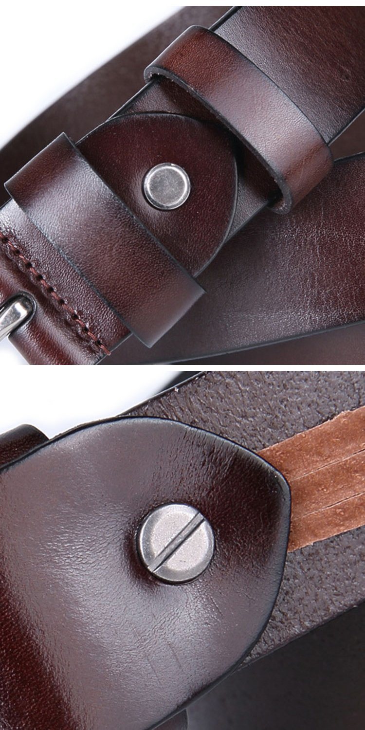 Factory OEM Design Cheap Price Mens Designer Brown Leather Belts