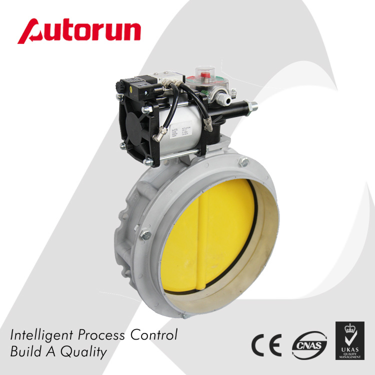 Cement/Powder Butterfly Valve with Pneumatic Actuator