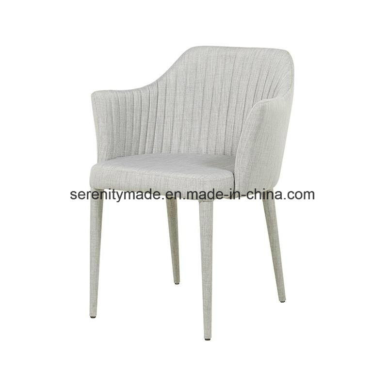 Contemporary Style Fabric Upholstered Restaurant Dining Armchairs