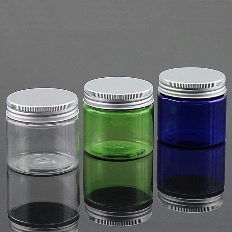 Hot Sale 50g Pet Plastic Jar with Aluminum Screw Cap for Cosmetic Cream Packaging