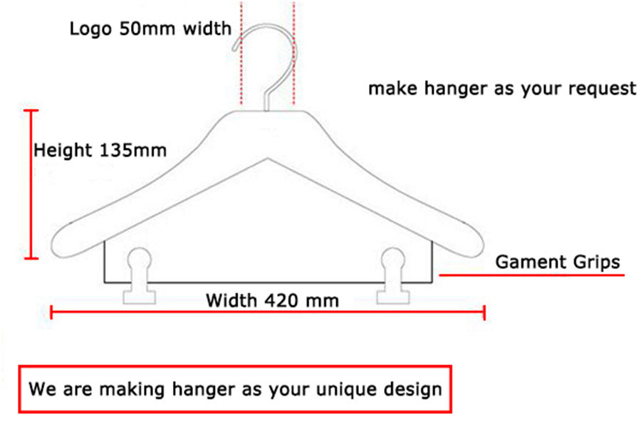 Hot Sale Crafted Natural Wooden Cloth Hanger with Clothes Clips (YW200-6612NS)