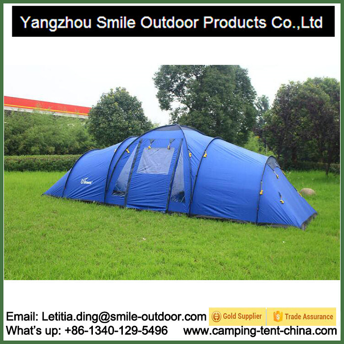 Detachable Removable Reinforced Sealed Big Camping 3-Room Family Tent