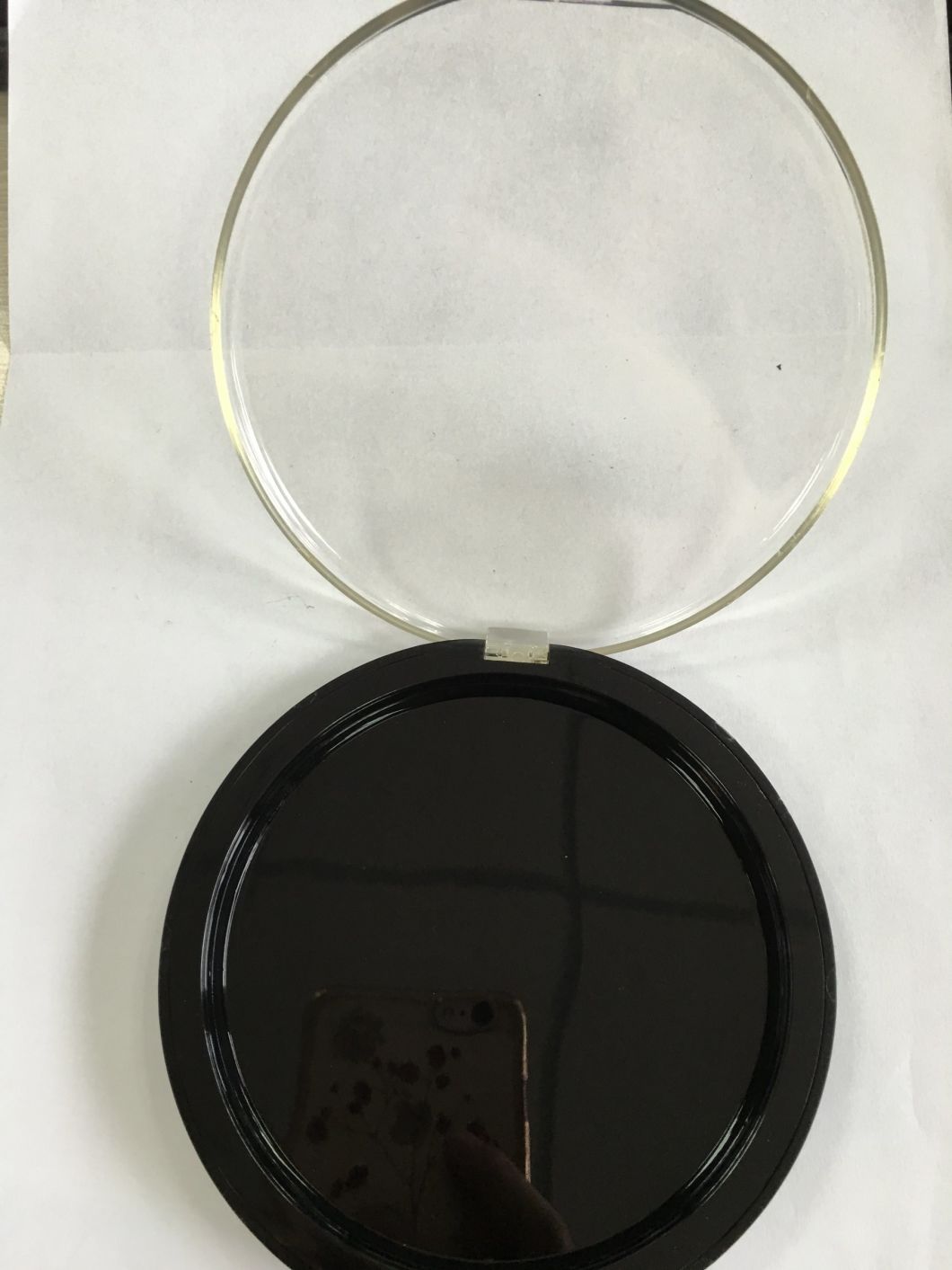 Round Plastic Powder Compact Case