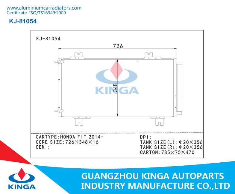 Good Quanlity Vezal-Gk 80100-T5r-A01 AC Condenser Replacement