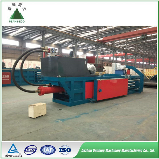 Hydraulic Horizontal Recycling Center Baling Press Machine with Hopper and Conveyor