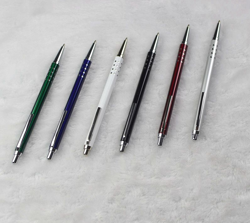 Hotel Promotional Slim Click Metal Ball Pen