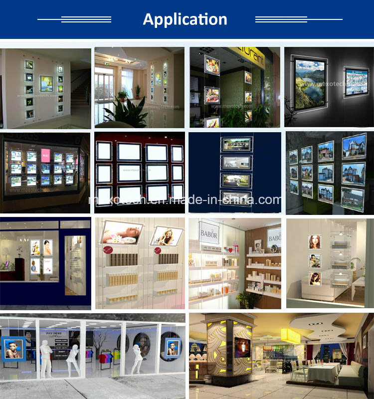 Double-Sided Acrylic LED Light Box for Real Estate Window Displays