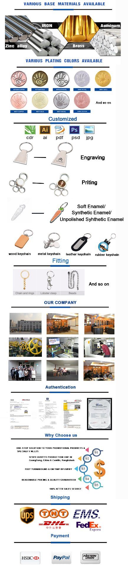 Zinc Alloy Die Casting with Enameling Key Chain