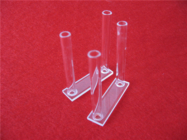 Customized Flow Quartz Cell Quartz Cuvette with Long Tube