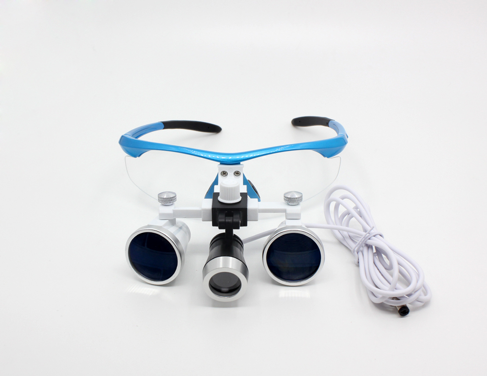 Optical 2.5X 3.5X Dentist Surgical Binocular Dental Loupe and LED Headlight Magnifying Glass