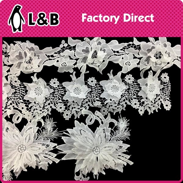 Manufacture Chemical New Design Embroidery Lace for Sale