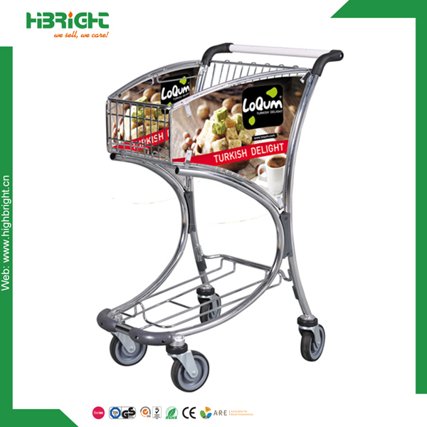 Duty Free Airport Luggage Trolley with Hand Break