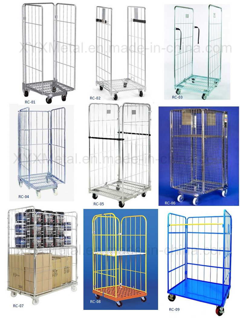 Four Sides Sided Foldable Roll Cage Mesh Jumbo Roll Container