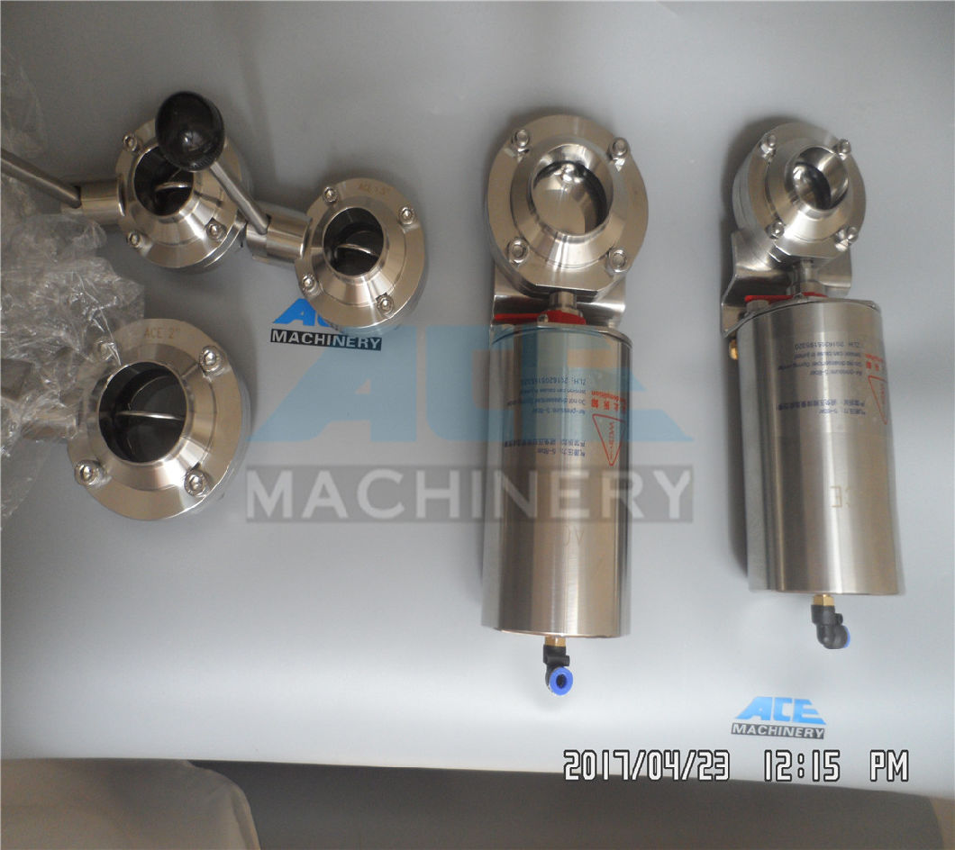 Sanitary Medium Pressure 1/2-10 Motorized Pneumatic Butterfly Valve