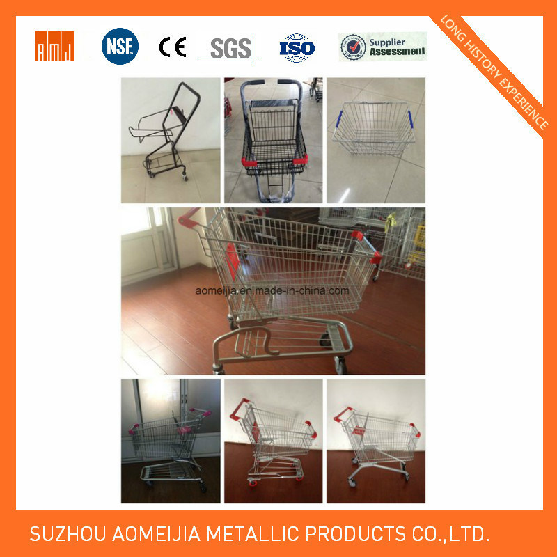 BSCI Ce ISO Approved Euro Supermarket Steel Shopping Trolley